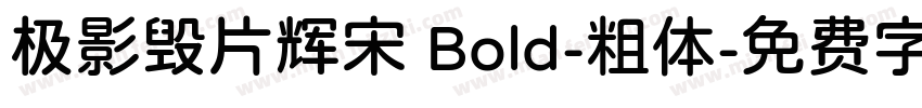 极影毁片辉宋 Bold-粗体字体转换